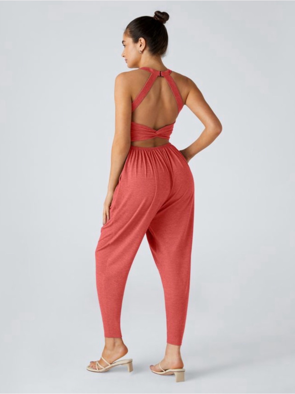 HALARA Coral Sleeveless Harem Jumpsuit - Picture 2 of 5